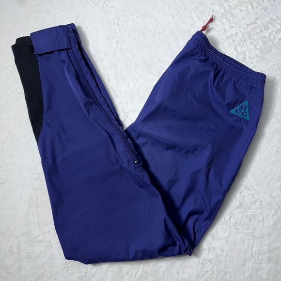 Vintage Nike Lab Blue ACG Track Pants Trail Hiking Size SmallAnkle Zippers